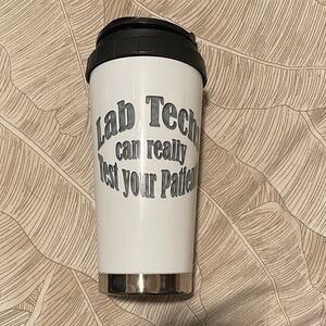 White Travel Mug with Black Lid